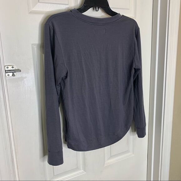 Lime and Vine Sweatshirt Gray Neck Cutouts Long Sleeve Loungewear Athleisure XS - Picture 4 of 8
